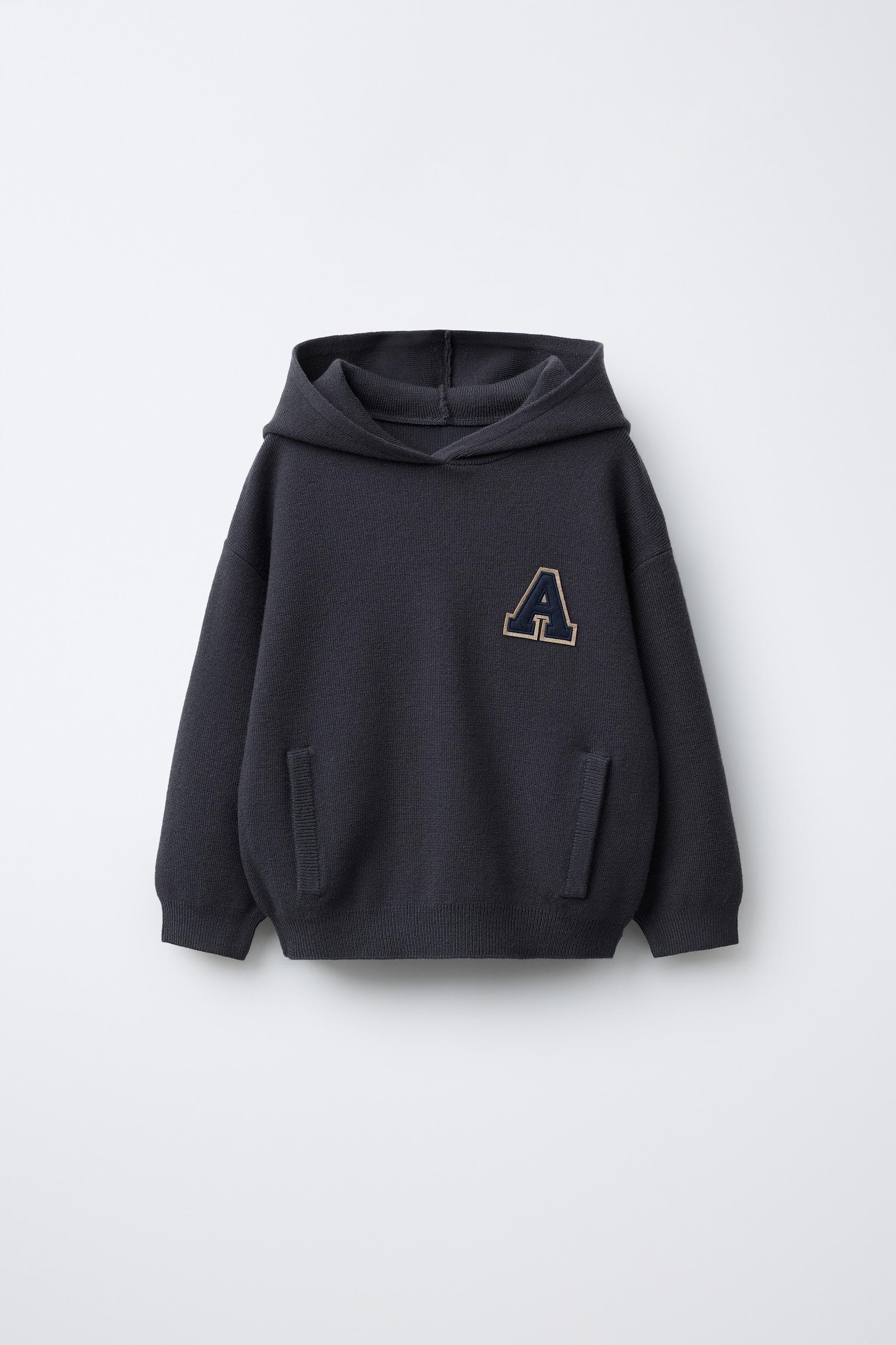 KNIT JUMPER WITH LETTER PATCH